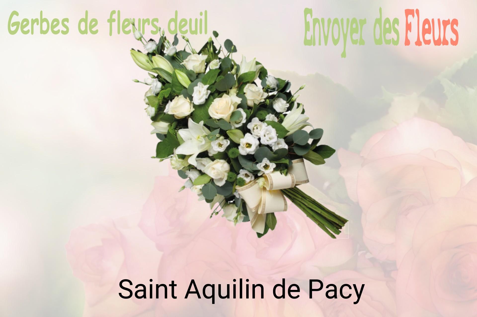 Gerbe de fleurs de deuil livrée à Saint-Aquilin-de-Pacy